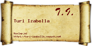 Turi Izabella névjegykártya